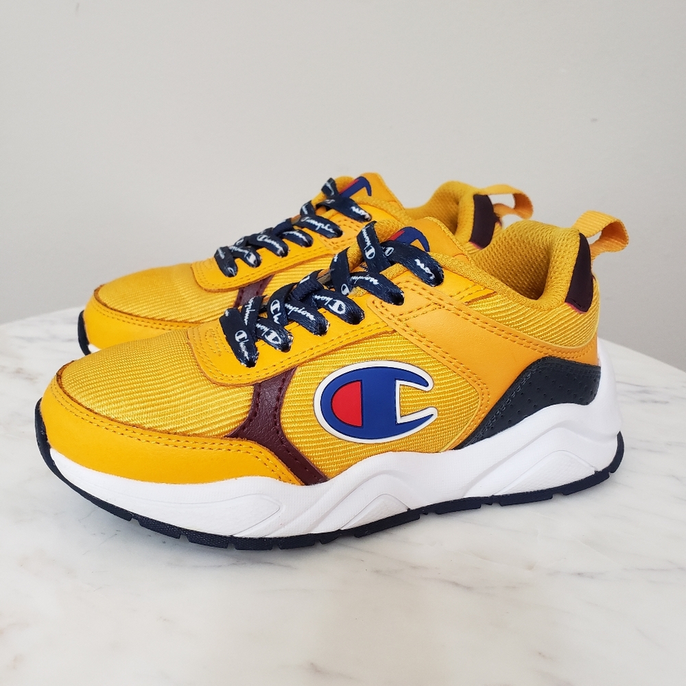 Champion Yellow Laced Sneakers 93 Eighteen Block Little Kid Size 11